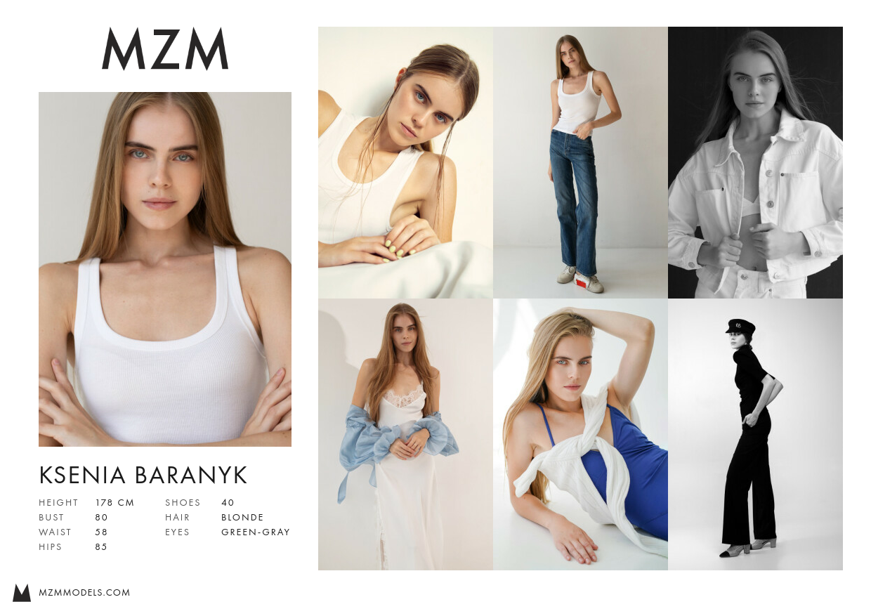 MZM KSENIA BARANYK Comp Card