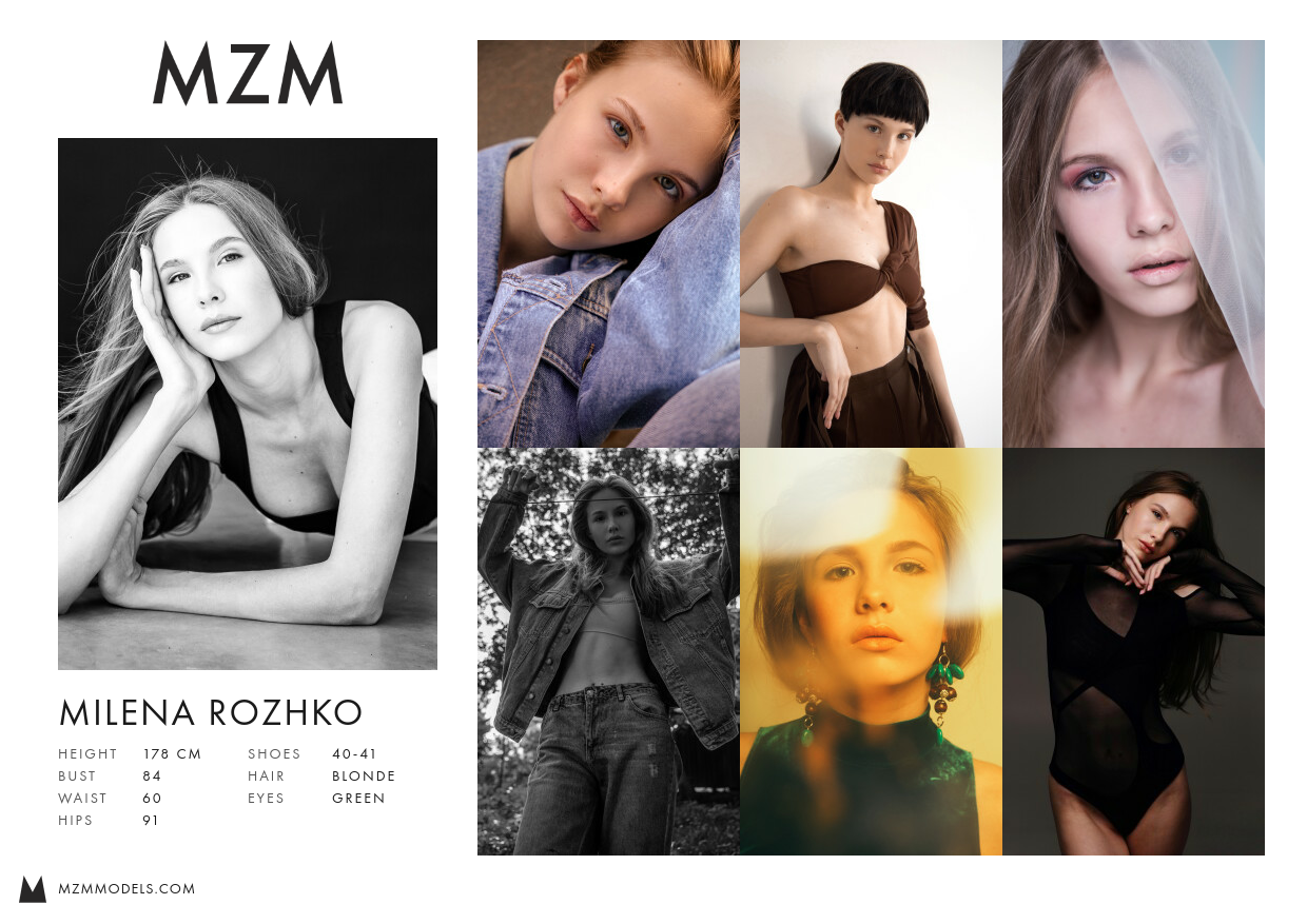 MZM Milena Rozhko Comp Card