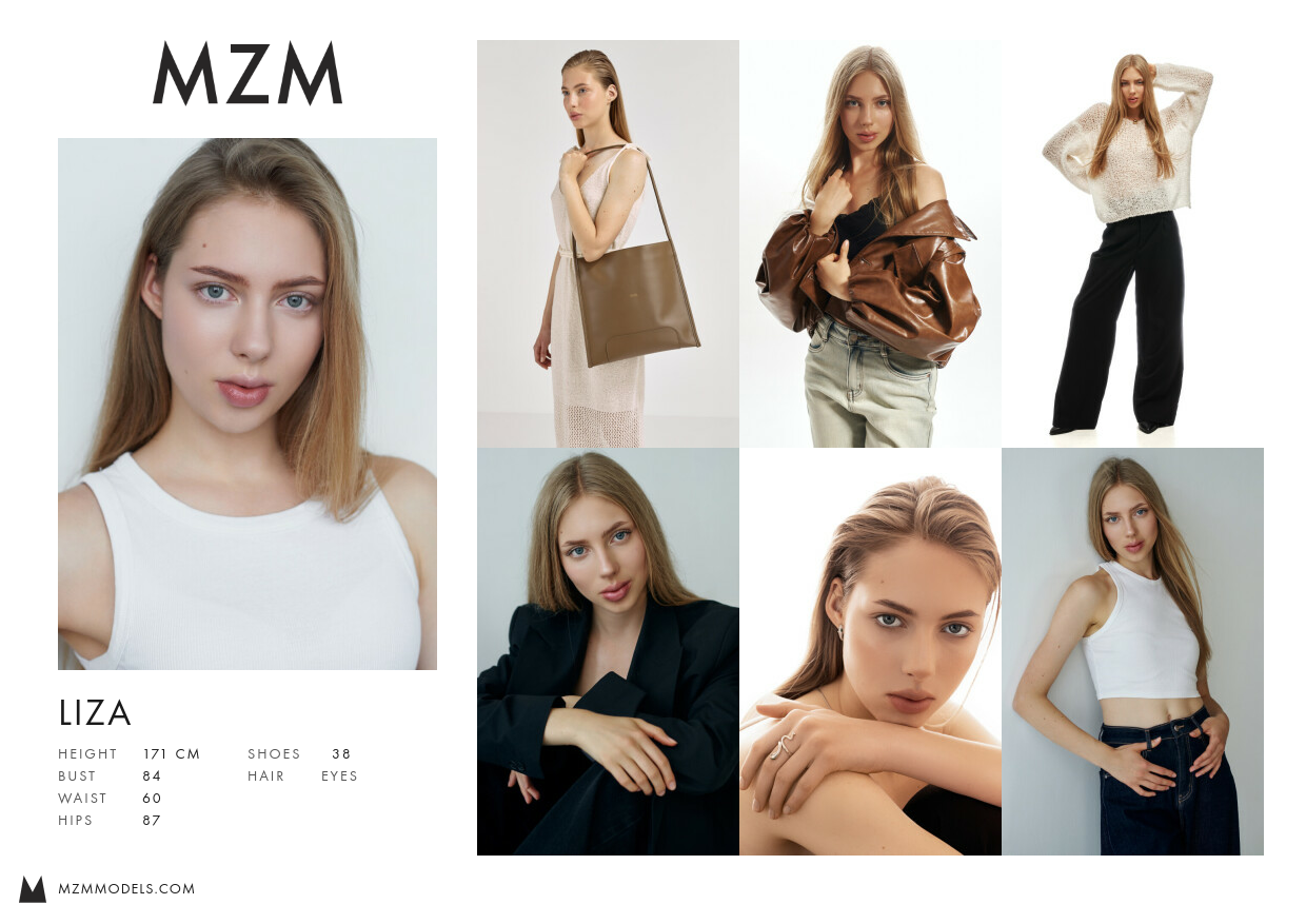 MZM LIZA Comp Card