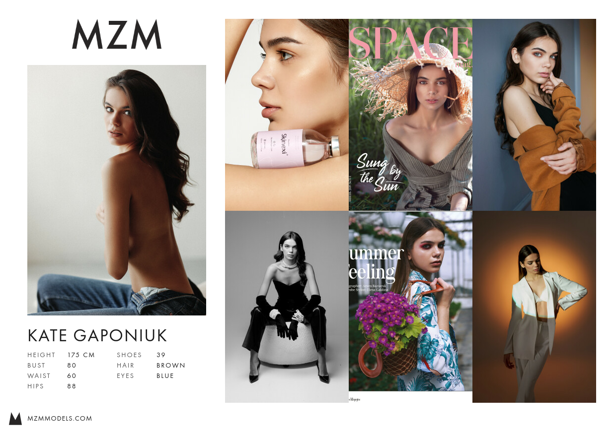 MZM Kate Gaponiuk Comp Card
