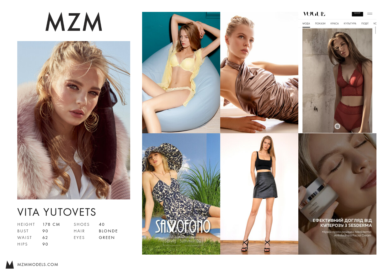 MZM Vita Yutovets Comp Card